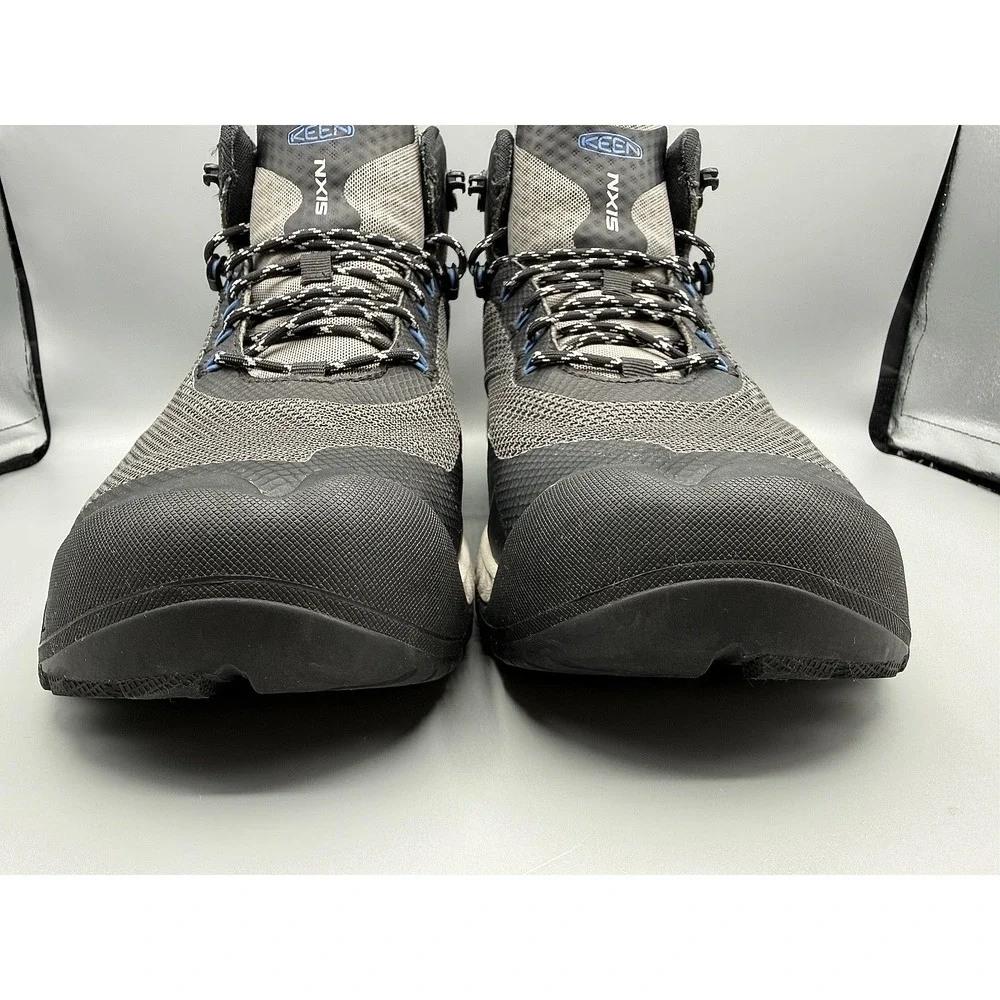 KEEN NXIS EVO Mid WP Gray Waterproof Hiking Trail Outdoor Boots Men's Size 11
